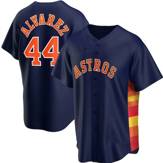Houston Astros #44 Yordan Alvarez Navy KLUNKIM Cool Base Stitched Jersey