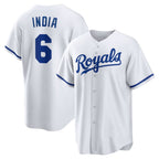 Kansas City Royals #6 Jonathan India White KLUNKIM Home Replica Player Jersey