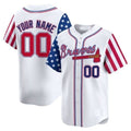 Custom Atlanta Braves White KLUNKIM 2024 Independence Day Vapor Premier Limited Jersey ¨C All Stitched