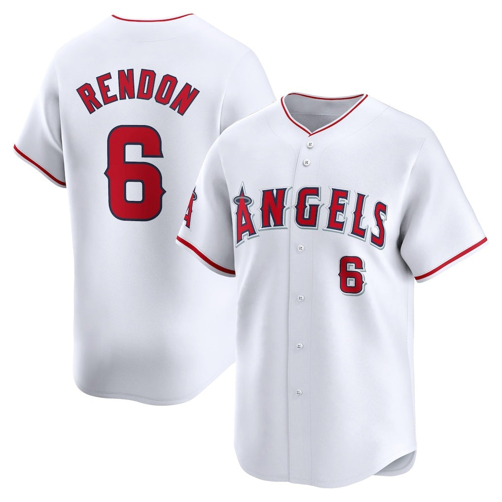 Los Angeles Angels #6 Anthony Rendon White KLUNKIM Home Limited Player Jersey