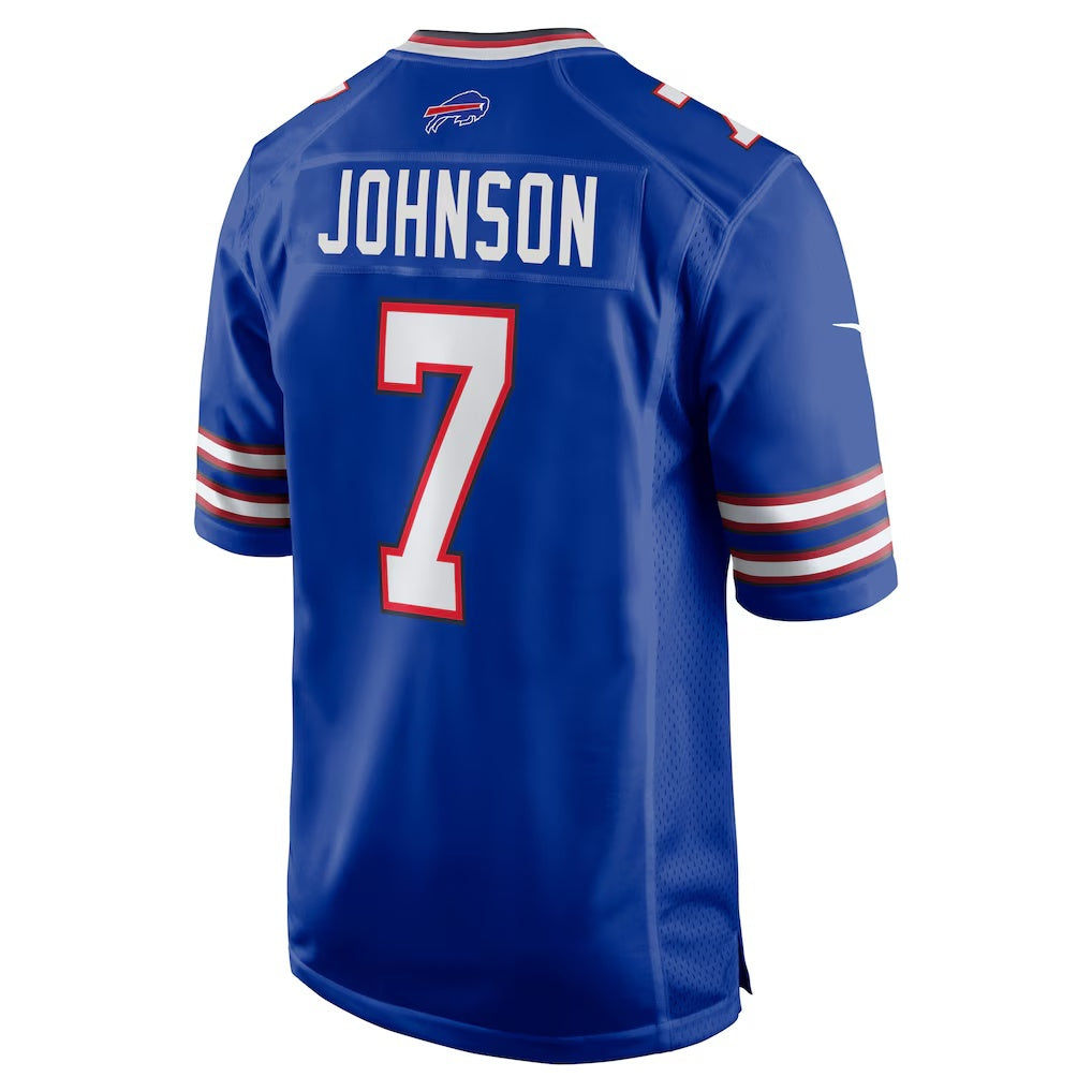 B.Bills #7 Taron Johnson Royal KLUNKIM Game Jersey