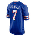 B.Bills #7 Taron Johnson Royal KLUNKIM Game Jersey