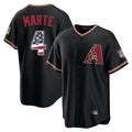 Arizona Diamondbacks #4 Ketel Marte Player Black KLUNKIM USA 250 Fourth of July Game Home Stitched Jerseys