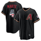 Arizona Diamondbacks #4 Ketel Marte Player Black KLUNKIM USA 250 Fourth of July Game Home Stitched Jerseys