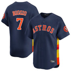 Houston Astros #7 Craig Biggio Player Navy KLUNKIM Home Limited Stitched Jerseys