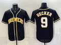 Milwaukee Brewers #9 Bob Uecker 2026 Fashion Replica Black KLUNKIM Out Stitched Jersey