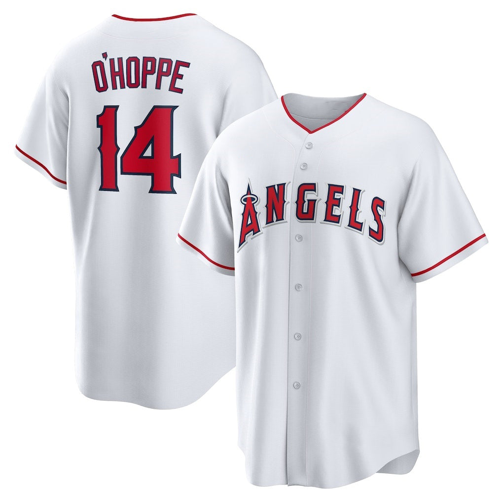 Los Angeles Angels #14 Logan O'Hoppe White KLUNKIM Home Replica Jersey