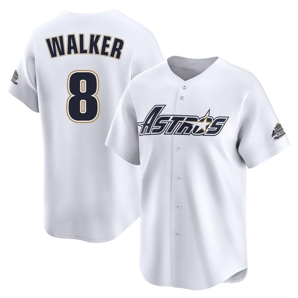 Houston Astros #8 Christian Walker Player White KLUNKIM Throwback Cooperstown Collection Limited Stitched Jerseys