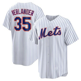 New York Mets #35 Justin Verlander White KLUNKIM Stitched Cool Base Jersey