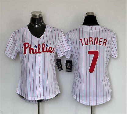 Philadelphia Phillies #7 Trea Turner White Jersey Baseball Jerseys