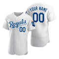 Custom Kansas City Royals White KLUNKIM 2020 Stitched Flex Base Jersey