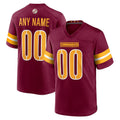 Custom W.Commanders Burgundy KLUNKIM Game Player Jersey