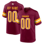 Custom W.Commanders Burgundy KLUNKIM Game Player Jersey