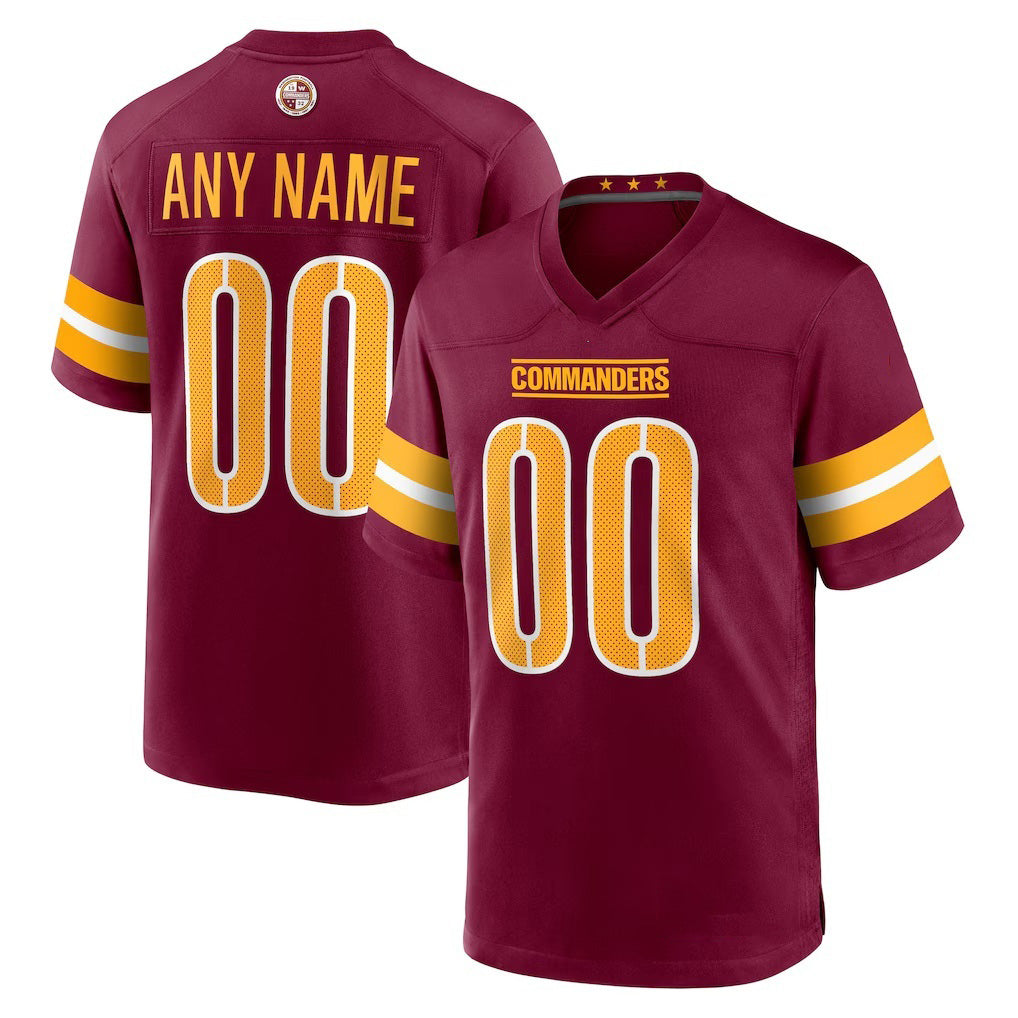 Custom W.Commanders Burgundy KLUNKIM Game Player Jersey