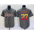 Houston Astros #27 Jose Altuve Grey KLUNKIM Gridiron Cool Base Stitched Jersey