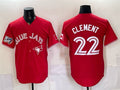 Toronto Blue Jays #22 Ernie Clement Red KLUNKIM 50 Seasons Patch Stitched Jersey