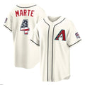 Arizona Diamondbacks #4 Ketel Marte Player Cream KLUNKIM USA 250 Fourth of July Home Game Stitched Jerseys