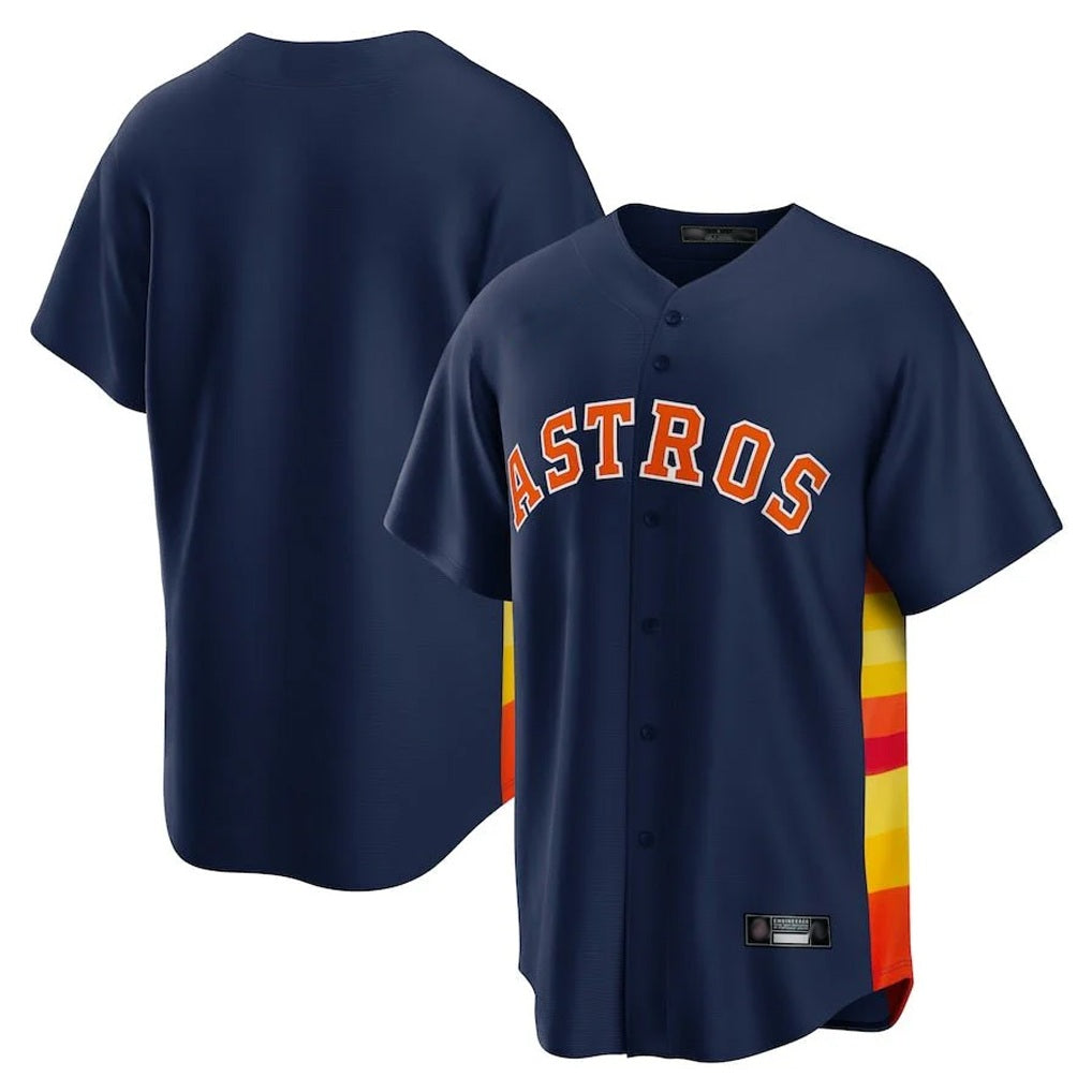 Houston Astros Blank Player Navy KLUNKIM Home Game Stitched Jerseys