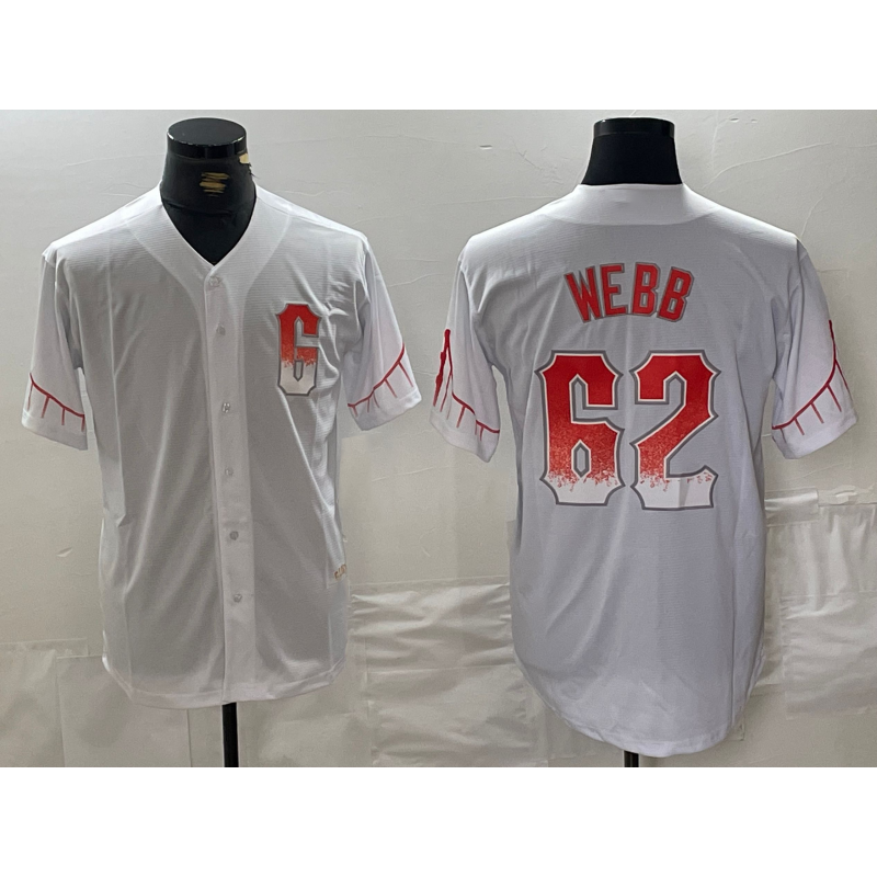 San Francisco Giants #62 Logan Webb White KLUNKIM City Connect Stitched Cool Base Jersey