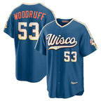 Milwaukee Brewers #53 Brandon Woodruff Mineral Blue KLUNKIM 2026 City Connect Stadium Jersey