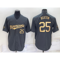 Minnesota Twins #25 Byron Buxton Number Grey KLUNKIM 2022 All Star Stitched Cool Base Jersey