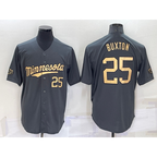 Minnesota Twins #25 Byron Buxton Number Grey KLUNKIM 2022 All Star Stitched Cool Base Jersey