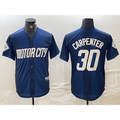 Detroit Tigers #30 Kerry Carpenter 2024 Navy KLUNKIM City Connect Cool Base Limited Stitched Jersey