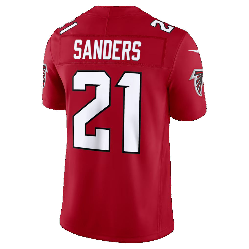 A.Falcons #21 Deion Sanders Red KLUNKIM Vapor F.U.S.E. Stitched Retired Limited Jersey