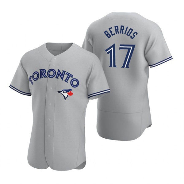 Toronto Blue Jays #17 Jose Berrios Gray KLUNKIM Road Flex Base Player Jersey