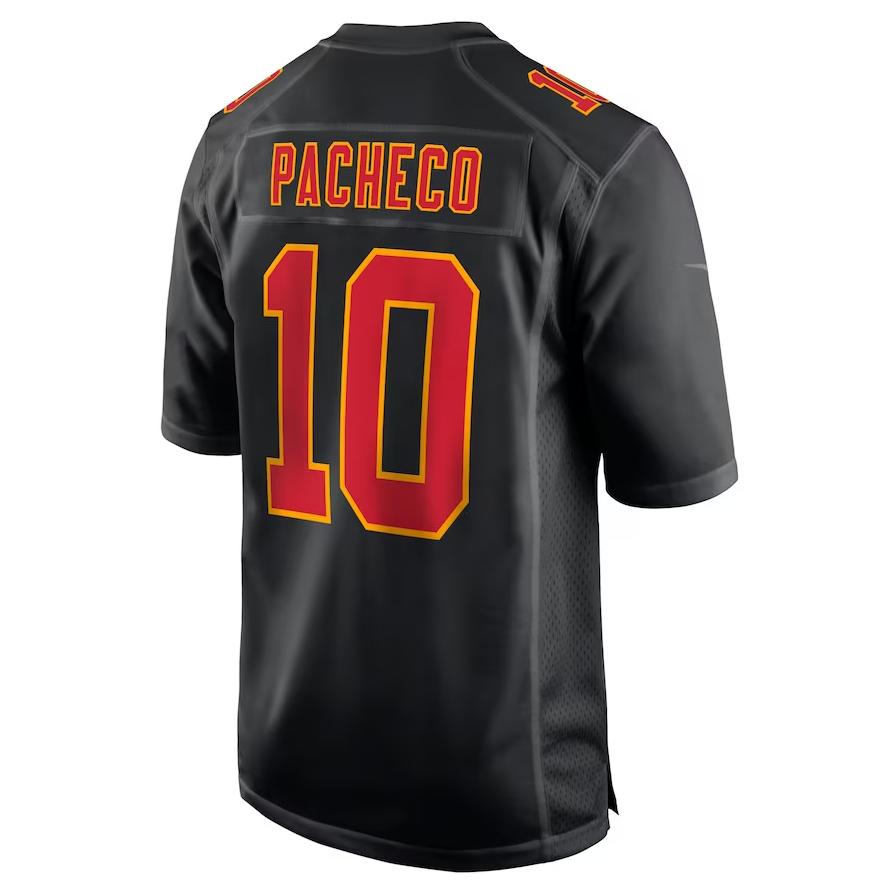 KC.Chiefs #10 Isiah Pacheco Black Carbon Fashion Game Player Jersey Football Jerseys