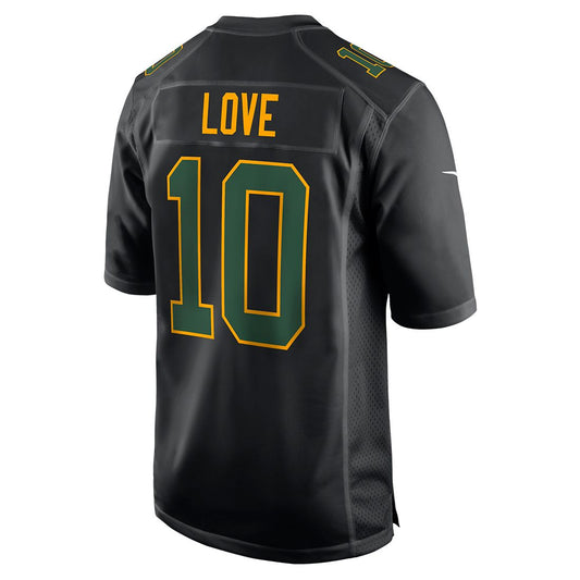 GB.Packers #10 Jordan Love Black Fashion Game American Football Stitched Jersey