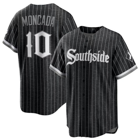 Chicago White Sox #10 Yoan Moncada Black City Connect Replica Player Jersey Baseball Jerseys