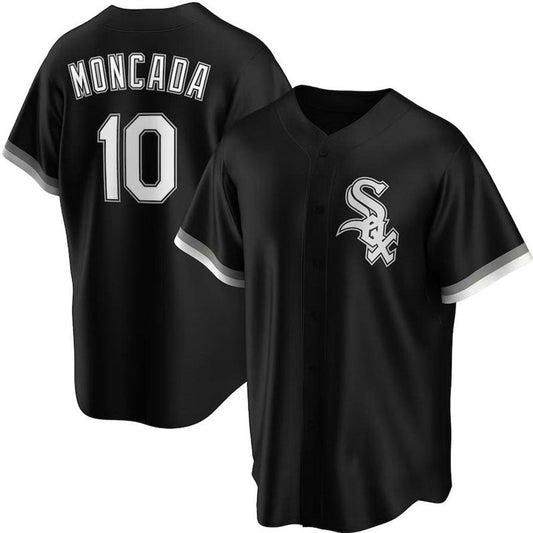 Chicago White Sox #10 Yoan Moncada Black Alternate Cooperstown Collection Replica Player Jersey Baseball Jerseys