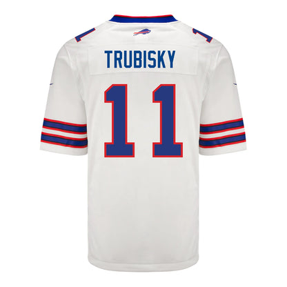 B.Bills #11 Mitchell Trubisky White Game Player Jersey Football Stitched American Jerseys