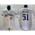 San Francisco Giants #51 Jung Hoo Lee White KLUNKIM 'Gothic Fog Edition' Vapor Premier Limited Stitched Jersey