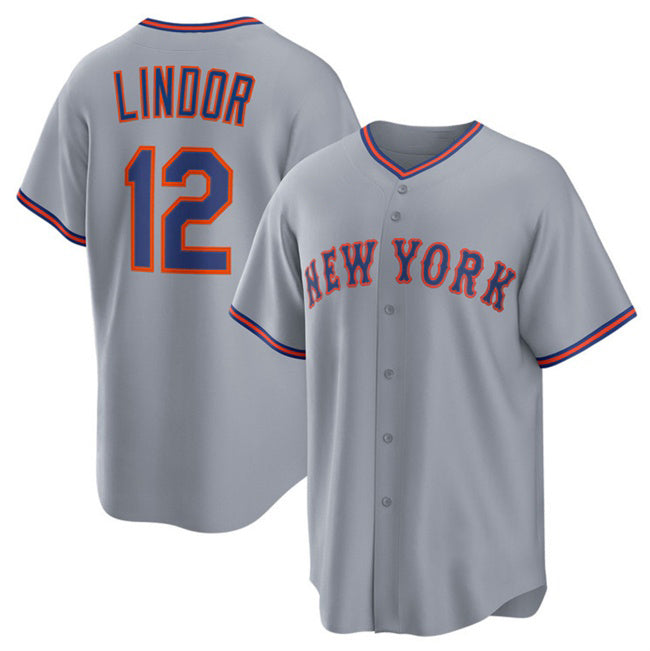 New York Mets #12 Francisco Lindor Gray KLUNKIM 2025 Limited Stitched Jersey