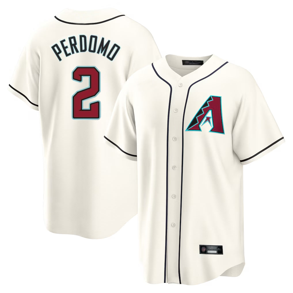 Arizona Diamondbacks #2 Geraldo Perdomo Player Cream KLUNKIM Home Game Stitched Jerseys