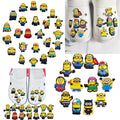 12pcs Kawaii Yellow Cartoon Shoe Charms PVC Shoes Accessories Fit Clogs sandal Garden Shoe Decorations Buckle for kids Gifts
