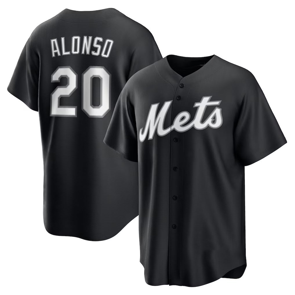 New York Mets #20 Pete Alonso Black KLUNKIM Replica Player Jersey