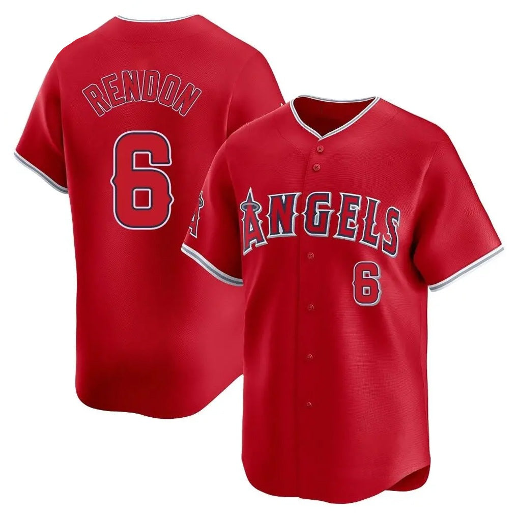 Los Angeles Angels #6 Anthony Rendon Player Red KLUNKIM Home Limited Stitched Jerseys