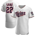 Minnesota Twins #22 Miguel Sano White KLUNKIM Home Authentic Player Jersey