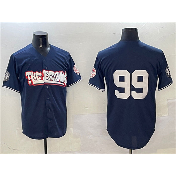 New York Yankees #99 Aaron Judge Navy KLUNKIM Bronx Graffiti Vapor Limited Stitched Jersey
