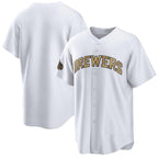 Milwaukee Brewers Blank White KLUNKIM 2022 All-Star Cool Base Stitched Jersey