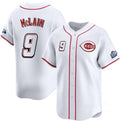 Cincinnati Reds #9 Matt McLain White KLUNKIM 2025 Speedway Classic Home Limited Stitched Jersey