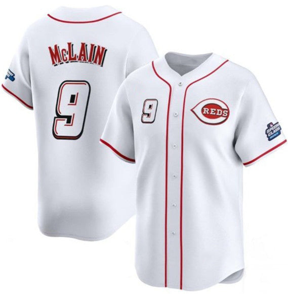 Cincinnati Reds #9 Matt McLain White KLUNKIM 2025 Speedway Classic Home Limited Stitched Jersey