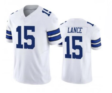 D.Cowboys #15 Trey Lance White 2023 F.U.S.E.Limited  Stitched Football Jersey