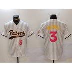 San Diego Padres #3 Jackson Merrill white KLUNKIM Cool Base Stitched Jerseys