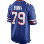 B.Bills #79 Ruben Brown Royal KLUNKIM Game Retired Player Jersey
