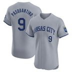 Kansas City Royals #9 Vinnie Pasquantino Player Gray KLUNKIM Limited Elite Home Stitched Jerseys