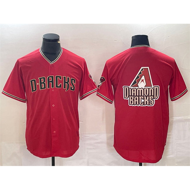 Arizona Diamondbacks Red KLUNKIM Team Big Logo Cool Base Stitched Jerseys